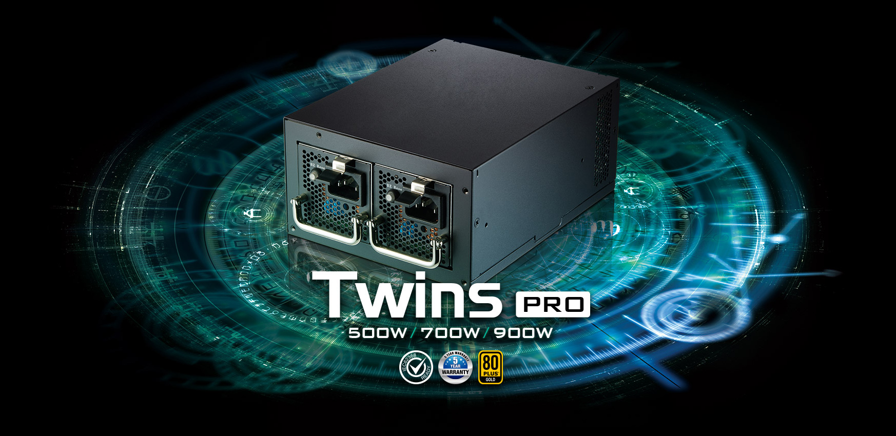 FSP Twins Pro ATX PS2 1+1 Dual Module 700W Efficiency Greater than